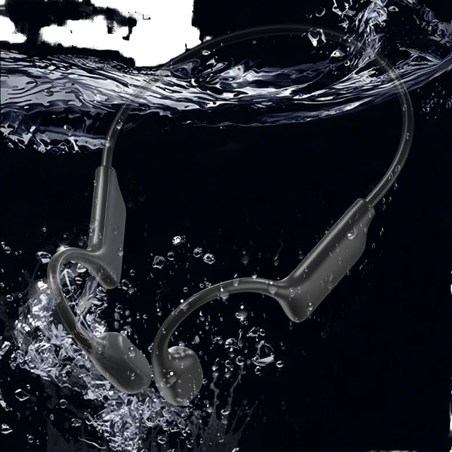 I7 IP68 Waterproof Bone Conduction Swimming Sports Earphones Light Wear Headphones with LED Battery Indicator and JL Chipset