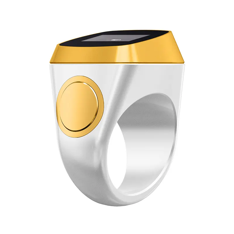 HYX cincin pasangan R100, cincin pintar kesehatan kebugaran pelacak denyut jantung IP67 keramik baja anti karat untuk wanita