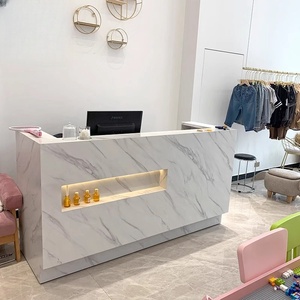 Chất Lượng Cao Bằng Đá Cẩm Thạch Tiếp Tân Quầy Bàn Miễn Phí Biểu Tượng Tùy Chỉnh Tiền Mặt Truy Cập Thiết Kế Cho Cửa Hàng Quần Áo - Product Image 2