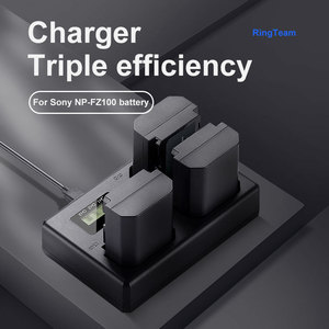 <span class=keywords><strong>Chargeur</strong></span> <span class=keywords><strong>NP</strong></span> <span class=keywords><strong>FZ100</strong></span> 3 emplacements avec port de charge Type C et USB pour appareil photo <span class=keywords><strong>Sony</strong></span> Alpha A6600 A6700 A7R3 ARR4 A7R5 A7S3 ILCE-9 A7III - Product Image 2