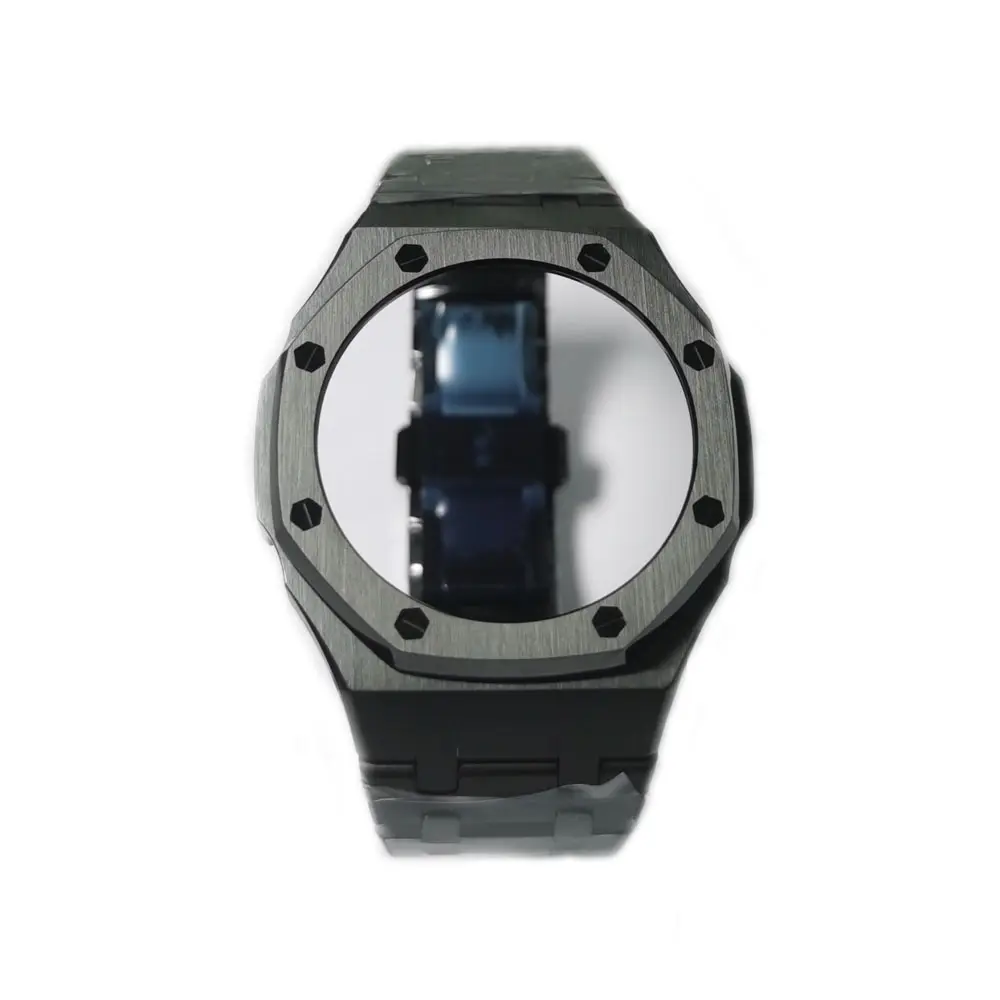 Di lusso di fascia alta di gshock originale GA2100 case mod 316l in acciaio inox cassa per orologio con lunetta diamante per cas io mod ga210