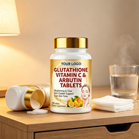 Comprimés de Glutathion, Alpha Arbutine et Extrait de Busserole à Marque Blanche OEM – Mélange de Collagène et Vitamines pour Éclaircir le Teint et Antioxydant