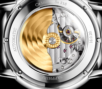 Montres mécaniques d'occasion en acier, de style moulin à vent, à motif 3D similaire, conçues et produites en usine, pour la marque propre des clients
