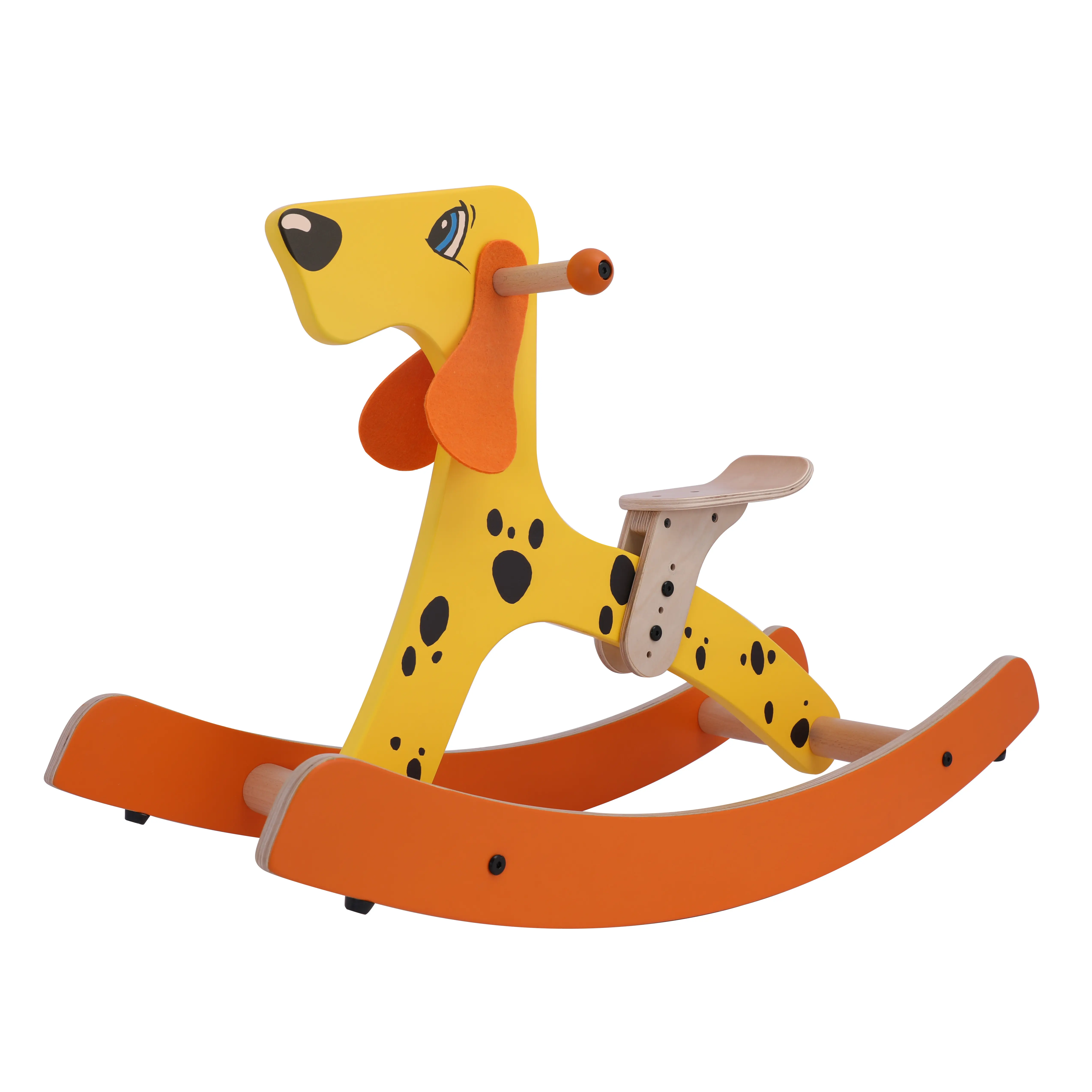 Custom Logo Wooden Rocking Horse For Sale 2 Years Old Kids Wooden Rocking Horse