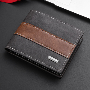 Hot Sell Men's Short PU Leather <b>Money</b> <b>Clip</b> PU Leather <b>Wallet</b> Female Coin Purse for Man Card Holder Case Wholesale - Product Image 1