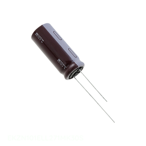 Condensador de Canal de Fabricante 270 uF CAP ALUM 270UF 20% 100V RADIAL de Orificio Pasante EKZN101ELL271MK30S - Product Image 1