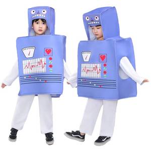 Disfraz de Astronauta Robot para Niños de Halloween, Unisex, de Poliéster, para Actuaciones en Jardín de Niños - Product Image 1