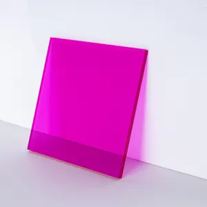 Kotak Cahaya Luar Ruangan Buram tapi Transparan Warna Pink PMMA Lembaran Akrilik