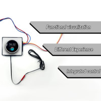 Miroir LED intelligent 5A 12V/24V 60W avec fonction anti-buée IP27, bouton rotatif tactile, écran tactile, interrupteur pour salle de bain et miroir