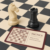 Jeu de société d'entraînement aux tactiques d'échecs personnalisé avec cartes tactiques OEM ODM pour les clubs