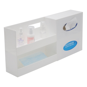 Durevole acrilico chiaro a parete Dispenser maschera portaoggetti organizzatore per laboratorio medico odontoiatrico e ufficio PPE - Product Image 2