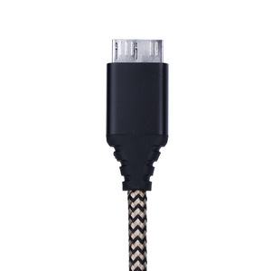 Lung Kay Micro B To Type <b>C</b> Data Cable Nylon Braided 3A Fast <b>Charging</b> For Phone External Hard Drive - Product Image 3
