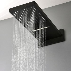 Pommeau de <span class=keywords><strong>douche</strong></span> à effet pluie rectangulaire monté au plafond avec <span class=keywords><strong>douche</strong></span> à cascade murale <span class=keywords><strong>eau</strong></span> chaude/froide Connect - Product Image 3