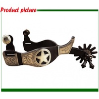 Éperons de cowboy en acier inoxydable pour bottes de cowboy, bottes de cheval, éperons pare-chocs avec engrenage pour l'équitation
