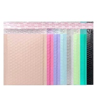 Poly Bubble mailer Sacs d'expédition blanc rose ruban adhésif fort Pochette d'emballage en vrac Colis Air Mailing bag pour l'emballage du courrier