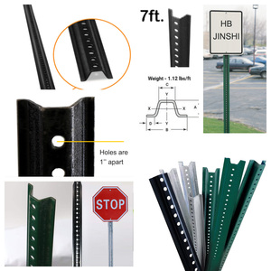 أعمدة لافتات من الأنابيب الفولاذية المثقبة المجلفنة - Product Image 5