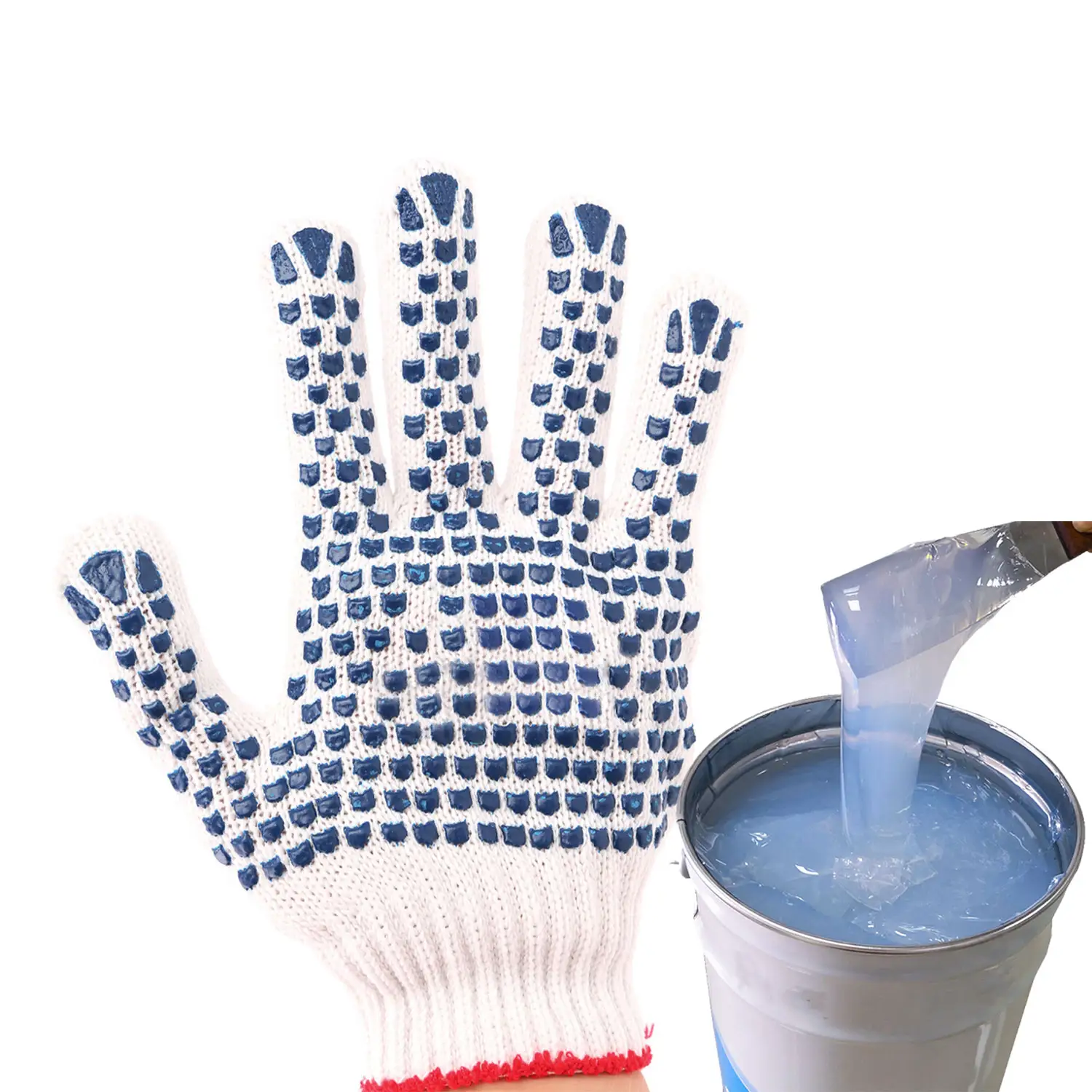 Flüssiges Silikondruck für Anti-Rutsch-Silicone-Punkthandschuhe Griff Sportsocken Unterwäsche Band