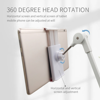 Support de tablette en métal pliable et pratique avec double bras, nouveau design, support de lit pour téléphone portable avec support pour personne paresseuse