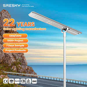 Lampadaires solaires SRESKY en gros 40W 60W 80W 100W IP65 étanches pour extérieur - Product Image 1
