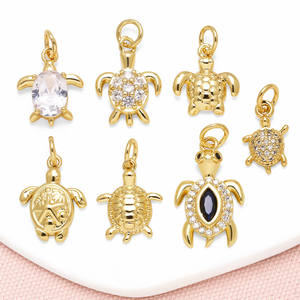 Cristal blanc petite <span class=keywords><strong>tortue</strong></span> <span class=keywords><strong>porte</strong></span>-<span class=keywords><strong>bonheur</strong></span> breloques pour Bracelet cuivre <span class=keywords><strong>porte</strong></span>-clés sac à main breloque fabrication de bijoux fournitures chma501 - Product Image 1