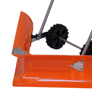 Pousse-neige à angle droit avec roues et poignée réglable, <span class=keywords><strong>pelle</strong></span> à neige, déneigement pour allée ou pavé, 27,5 pouces - Product Image 5