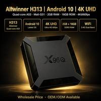 Smart TV Box Android Full HD Quad Core 2.4G 4k de Alta Resolución Android 10 Smart TV Box X96Q Android Box TV