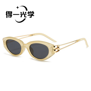 De Yi Optics Cat Eye <b>Sunglasses</b> Black Frame Brown Lens UV400 Protection Unisex Outdoors Cycling Driving - Product Image 2