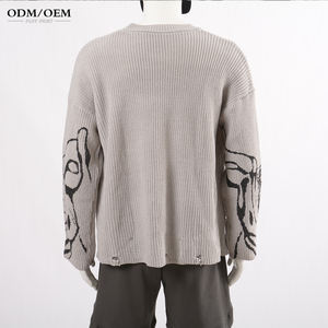 Suéter Personalizado para Hombre con Logotipo ODM y OEM, Suéter de Punto de Manga Larga con Patrón Jacquard, Jersey de Cuello Redondo para Invierno, Suéter Personalizado para Hombre - Product Image 6