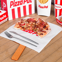 Papier alimentaire imprimé sur mesure, résistant à la graisse, enduit de PE, biodégradable, écologique, jetable pour sandwichs, charcuteries, pizzas