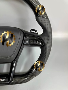 Volant personnalisé en fibre de carbone et cuir HZ pour <span class=keywords><strong>Audi</strong></span> A6/A7/A8/A3/<span class=keywords><strong>A5</strong></span>/B9/B8/R8/TT/Q3/Q5/Q7/Q8/C6/C7/C8/RS7 - Product Image 3