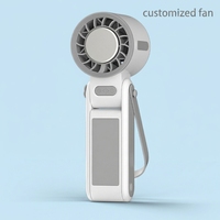 Ventilateur portable USB à batterie 1800 mAh, cinq vitesses, haute vitesse, pliable, mini turbo, pour l'extérieur