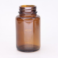 Bouteilles en verre brun à large ouverture de qualité pharmaceutique 60ml 75ml 120ml 150ml pour l'emballage de comprimés, de capsules et de médicaments