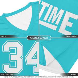 Maillot de basket-ball athlétique personnalisé Aqua White Double Side Tops - Product Image 3
