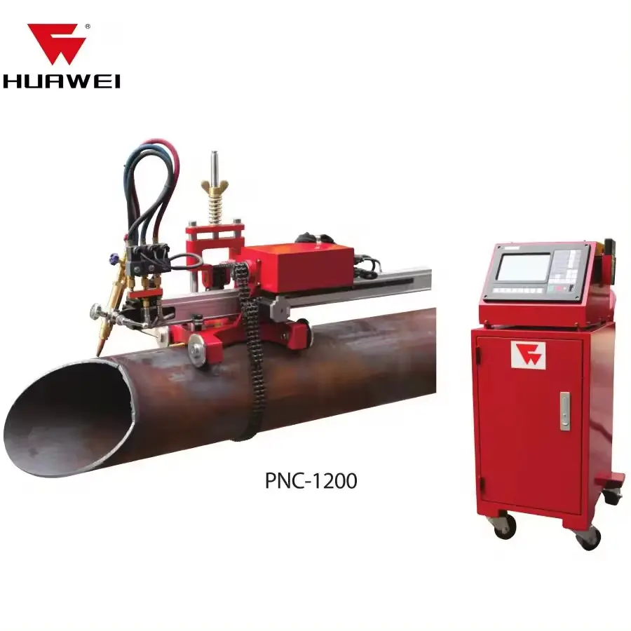 CNC Pipe Tube Plasma Cutting Machine Cutter Light Weight Good For Outdoor Working PNC-1200