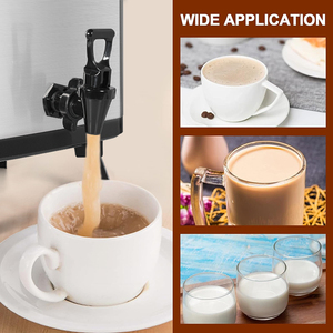 MOSEENER Distributeur carré isolé <span class=keywords><strong>de</strong></span> boissons pour thé à bulles Seaux isolés pour thé au lait Baril pour boissons chaudes avec robinet - Product Image 4