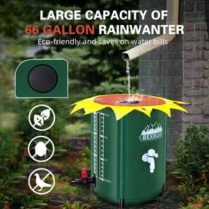 Seau à eau pliable en PVC breveté aux États-Unis, multifonctionnel pour l'irrigation et le stockage de l'eau de pluie dans le jardin, pour la collecte de l'eau de pluie - Product Image 5