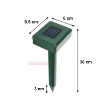 Répulsif à ultrasons anti-gophers et anti-campagnols, alimenté par énergie solaire, étanche pour l'extérieur
