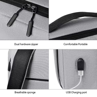 Mochila Personalizada con Logotipo para Hombre de Negocios, Mochila de Viaje para Estudiantes, Mochila Impermeable de Poliéster con USB, Diseño de Mochila Escolar para Portátil