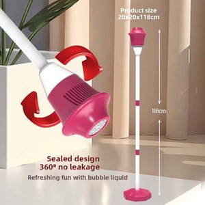 Máquina <span class=keywords><strong>de</strong></span> burbujas <span class=keywords><strong>de</strong></span> plástico estilo farola superventas transfronteriza, recargable, totalmente automática, con luces musicales - Product Image 4