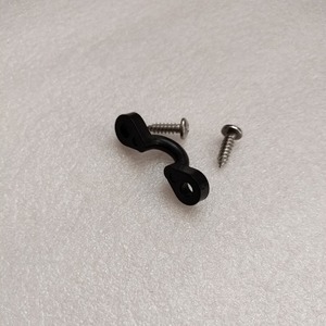 Hebilla de metal en forma de lazo negra con tornillos autorroscantes para accesorios de kayak, canoa y barco, duradera - Product Image 3