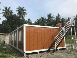 Maison modulaire moderne à deux étages en conteneurs avec terrasse sur le toit, idéale pour le camping de luxe ou l'entreprise de tiny houses - Product Image 5