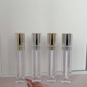 AS + ABS Chất Liệu Tùy Chỉnh Lipgloss Ống Cổ Phiếu Mỹ Phẩm Rỗng Vàng Vuông Chất Lượng Cao Lip Gloss Ống Nhựa - Product Image 4