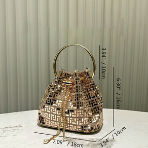 Il nuovo temperamento da donna alla moda che tiene la borsa e la borsa per banchetti lucida per la cena possono essere borse firmate a tracolla monospalla di lusso - Product Image 3