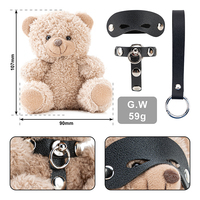 Porte-clés ours en peluche BDSM mignon et original, mini ours en peluche amusant et érotique, décoration de sac pour cadeau fétiche