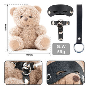 พวงกุญแจตุ๊กตาหมีน้อยน่ารัก สไตล์ BDSM ของเล่นตุ๊กตาหมีน้อยตลกๆ สำหรับตกแต่งกระเป๋า ของขวัญสำหรับคนชอบเฟติช - Product Image 6