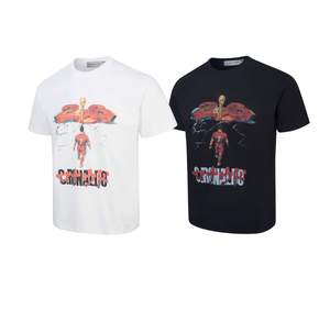 American-style Printed Crew Neck Short Sleeve <strong>T</strong>-<strong>shirt</strong> with <strong>CR7</strong> Championship Trophy Pattern, Breathable - Product Image 3