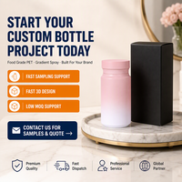 Bouteille en PET verte personnalisée de qualité alimentaire pour emballage de compléments alimentaires, bouteille en plastique avec protection UV et bouchon à vis nervuré blanc, OEM ODM