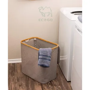 Wooden Laundry <b>Basket</b> <b>With</b> Carry Handle Bamboo Laundry <b>Basket</b> Laundry <b>Hamper</b> <b>With</b> <b>Lid</b> - Product Image 4
