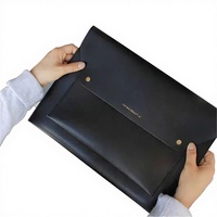 Sac pour ordinateur portable en cuir PU de style coréen, sac de bureau, sac à dossiers A4 B5, mallette pour ordinateur portable de 13,3 pouces