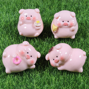 Accesorios de Resina 3D Kawaii, Pegamento en Crema para Manualidades, Lindos Cerditos, Decoración para Carcasas de Teléfono, Pinzas para el Cabello, Colgantes, Adornos Pequeños para Llaveros - Product Image 1